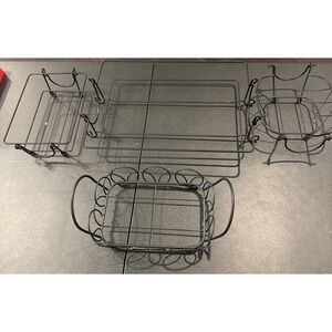 Temptations Tara Old World Variety Of Wire Baskets Holders Racks Set Of‎ 4 #2